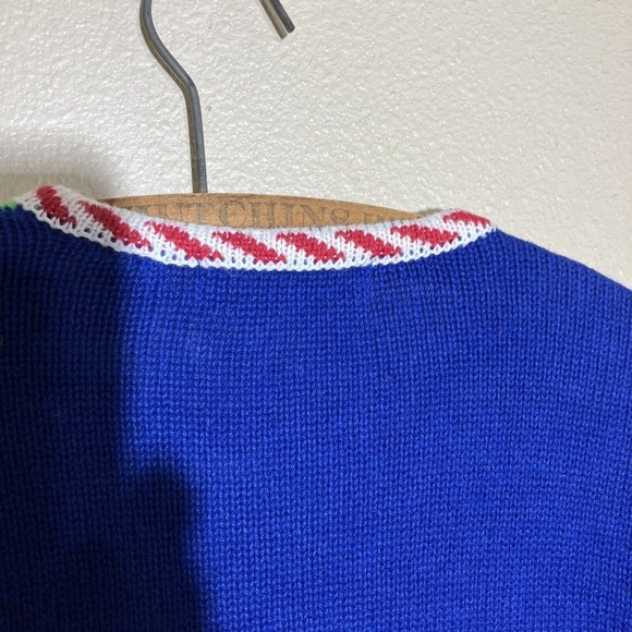 Ugly Christmas Sweater Size M Cardigan Crystal Kobe Preowned Appliqués Sequins - Picture 7 of 7